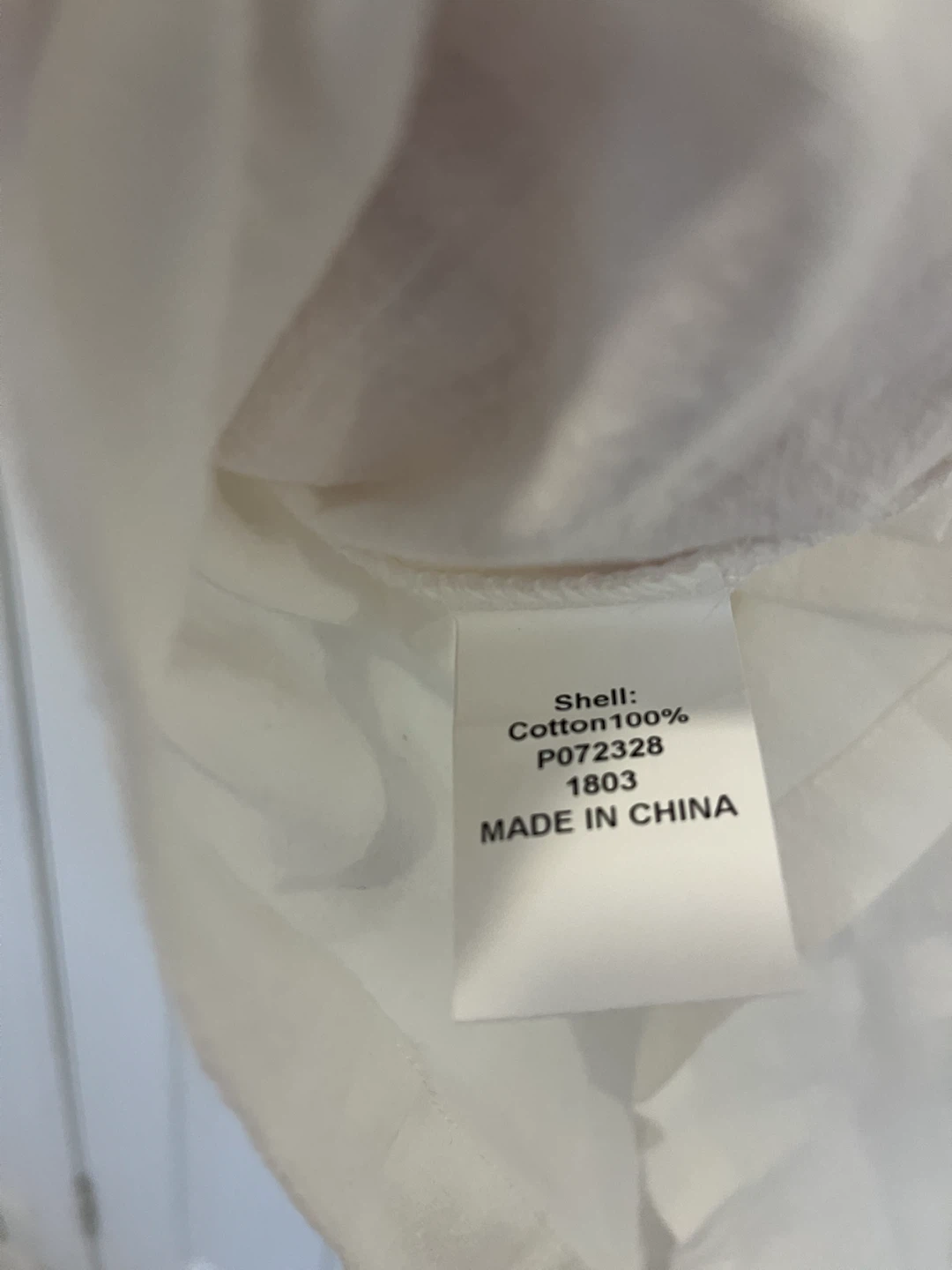 White Cotton Short Sleeve Mandarin Collar Shirt - Size M - photo 3
