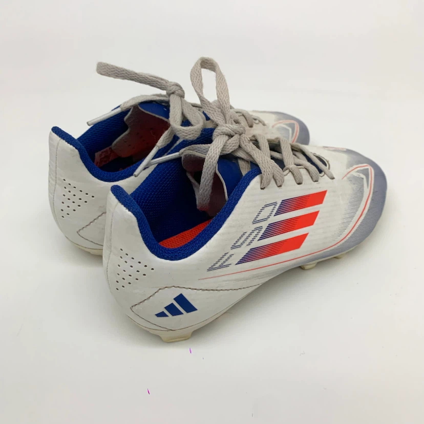 Kids Soccer Cleats Outdoor Youth Football Boots US Size 1 White - photo 2
