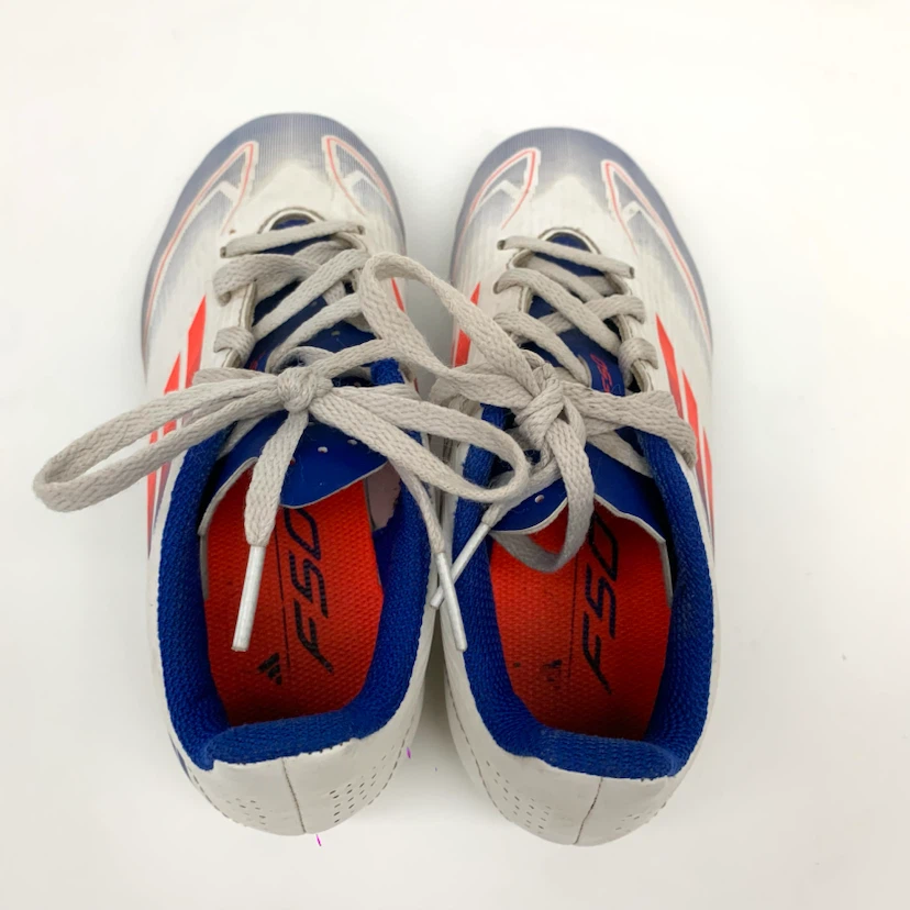 Kids Soccer Cleats Outdoor Youth Football Boots US Size 1 White - photo 3
