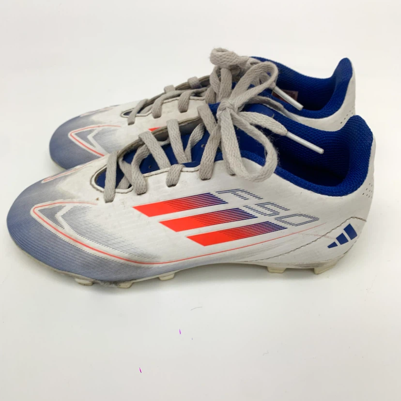 Kids Soccer Cleats Outdoor Youth Football Boots US Size 1 White - photo 5