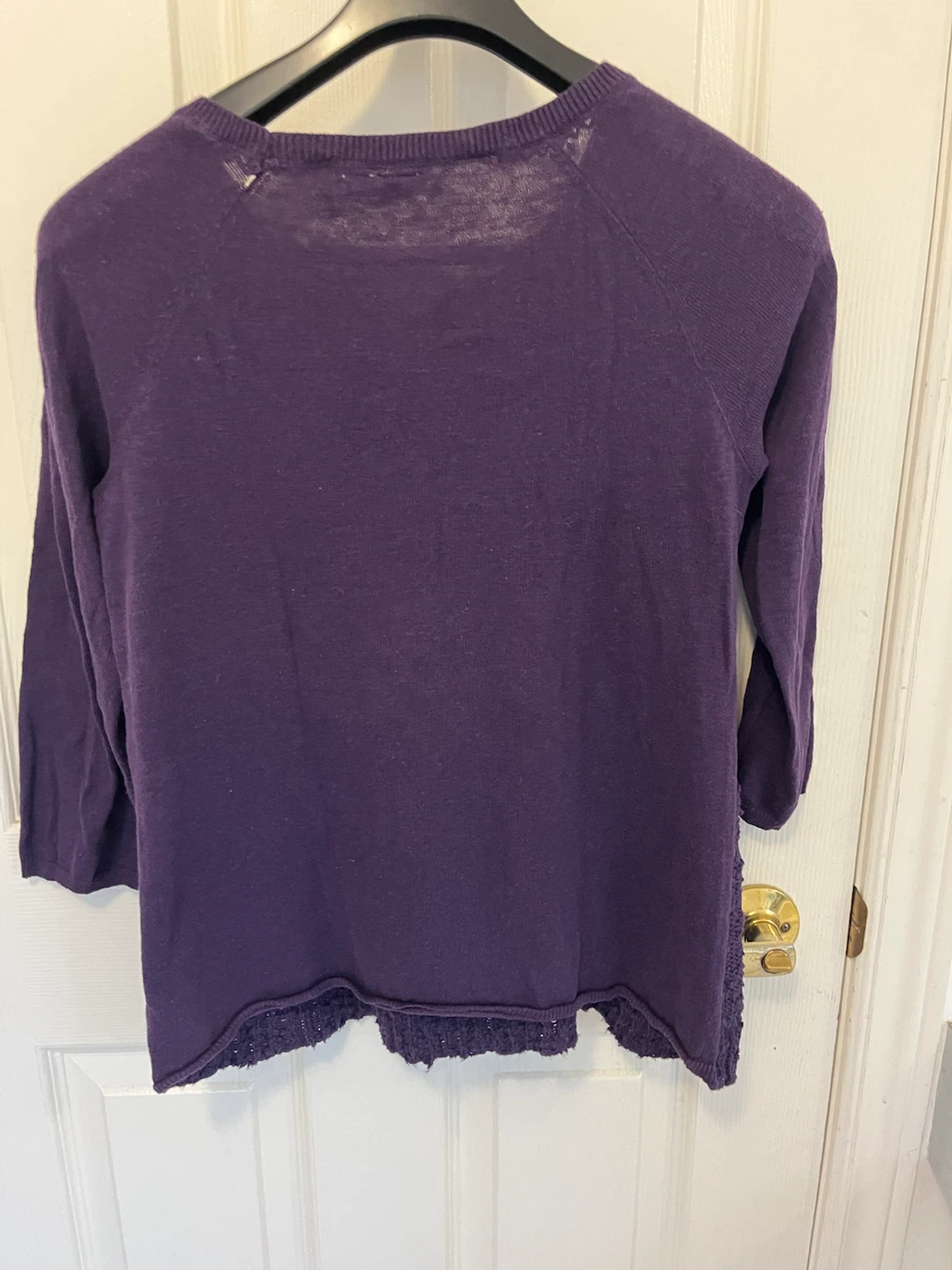 Purple Textured Knit Sweater - photo 2