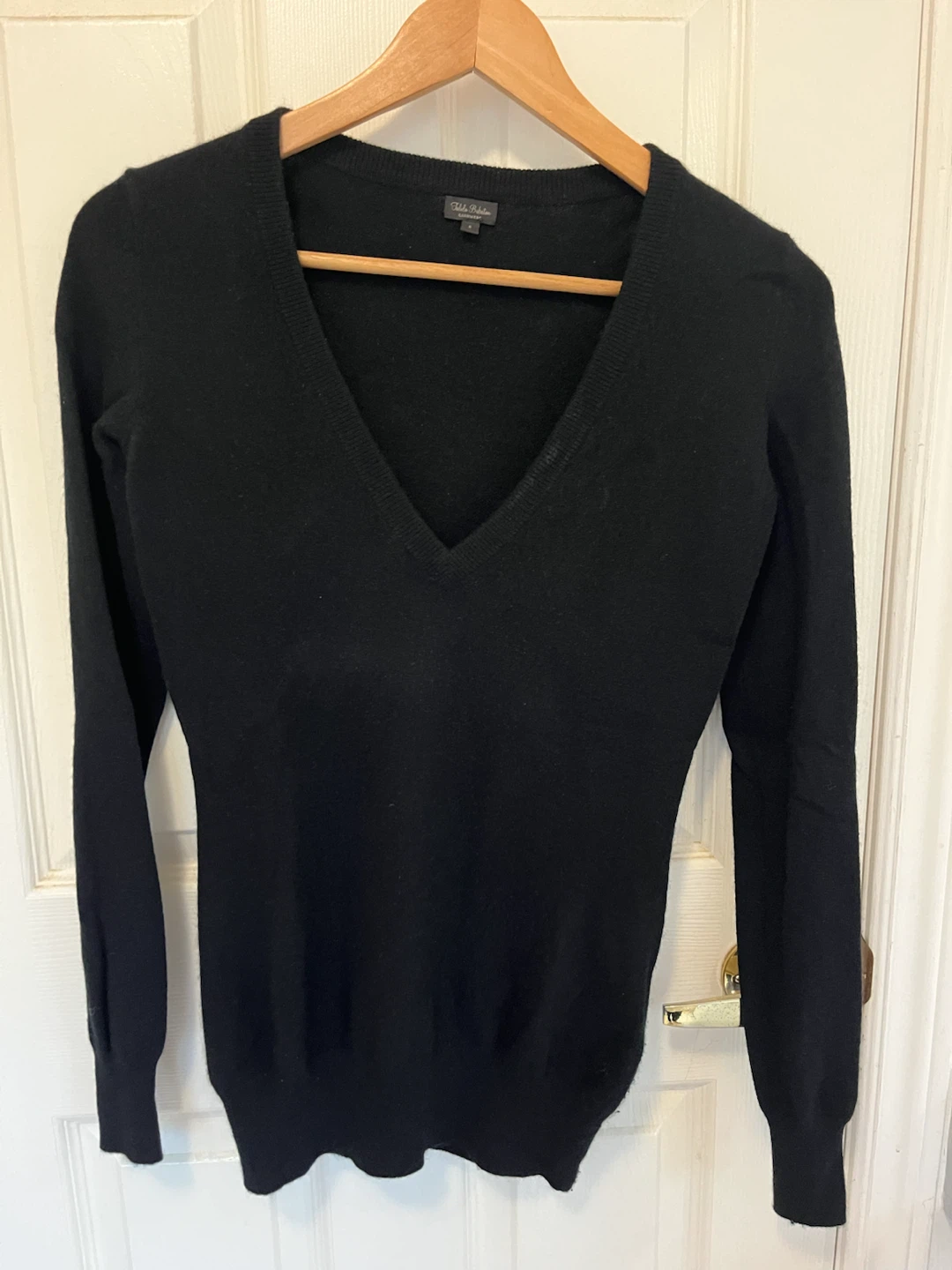 Talula Babaton Black V-Neck Sweater