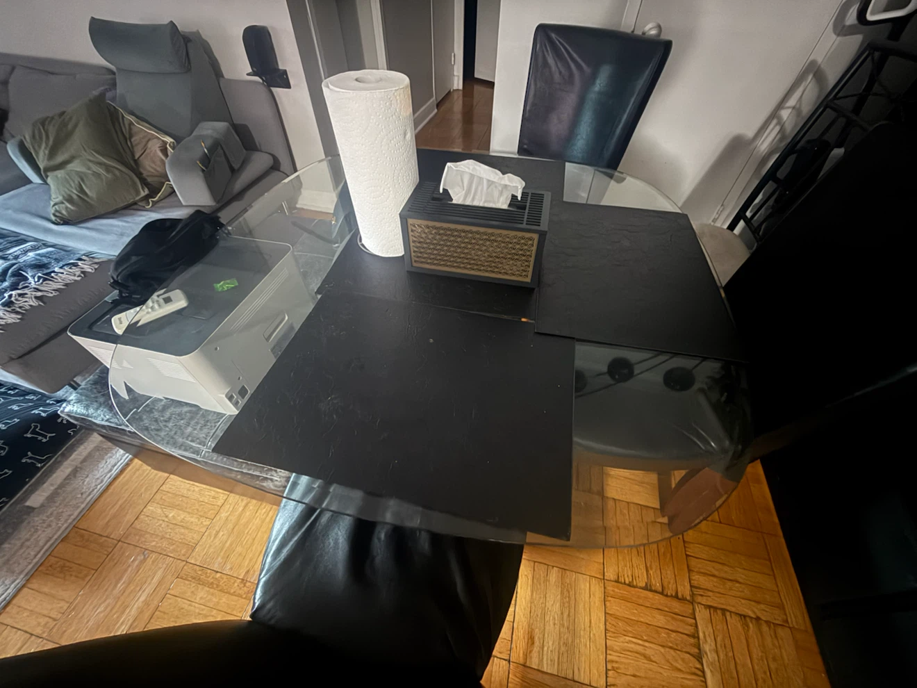 Glass Round Dining Table
