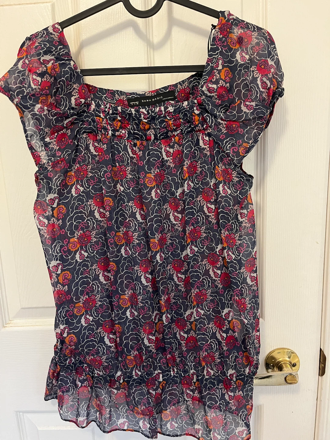 Zara Basic Floral Blouse