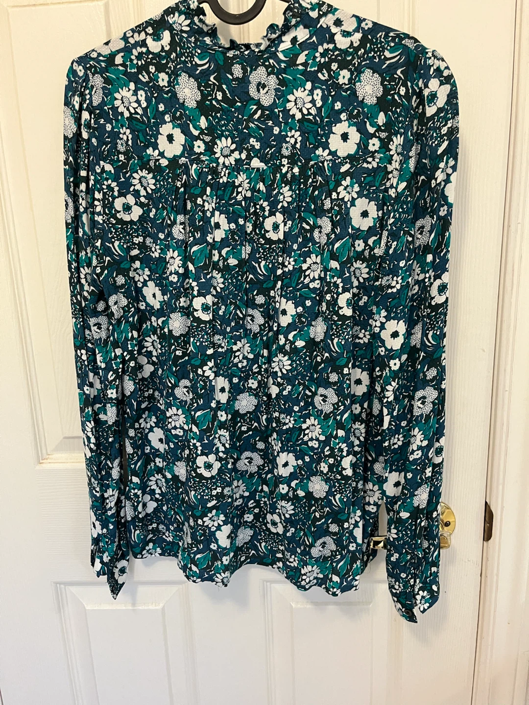 GAP Women's Floral Print Long Sleeve Blouse - Size SP - photo 3