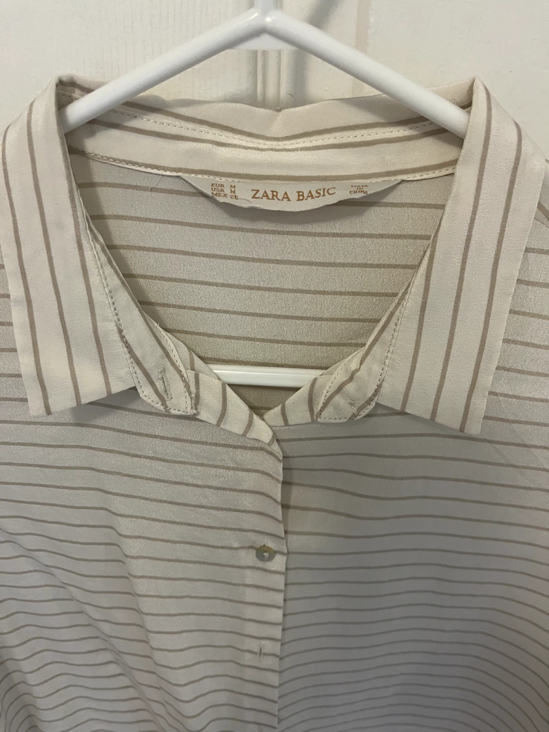 ZARA BASIC Striped Long Sleeve Blouse - Size M - photo 2