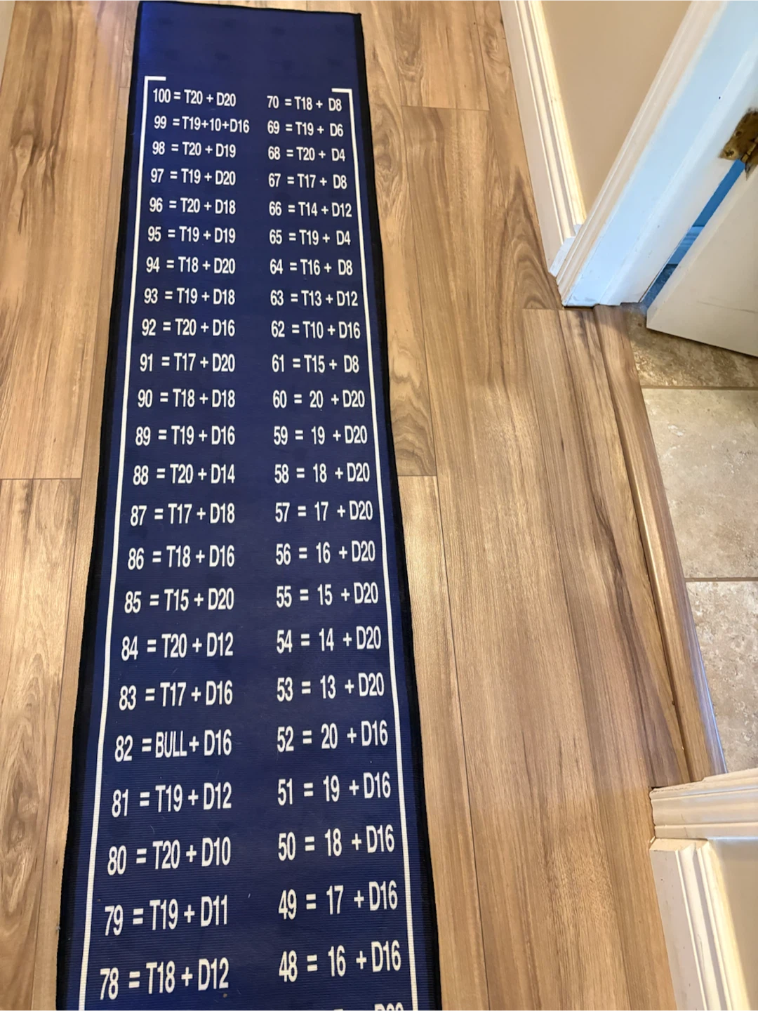 Dartboard Throw Line Mat with Measurements - photo 2