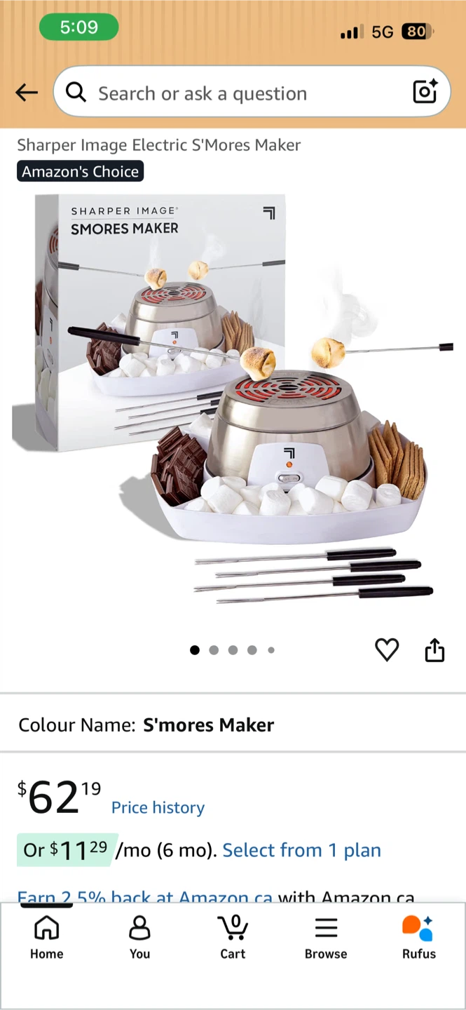 Sharper Image Electric S'Mores Maker