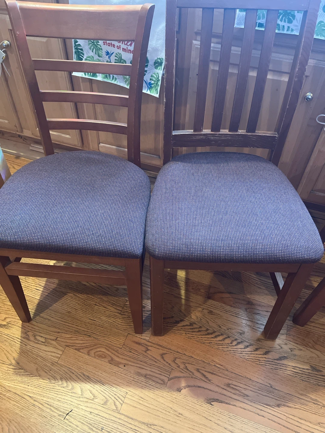Wooden Dining Chairs with Upholstered Seats