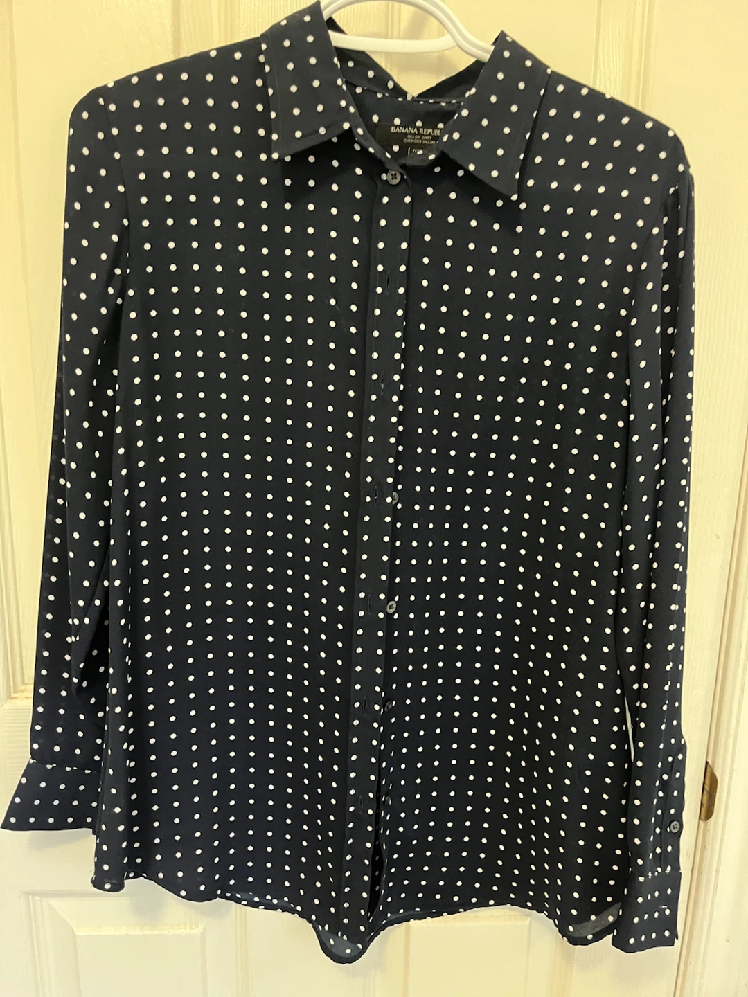 Banana Republic Petite Polka Dot Dillon Shirt