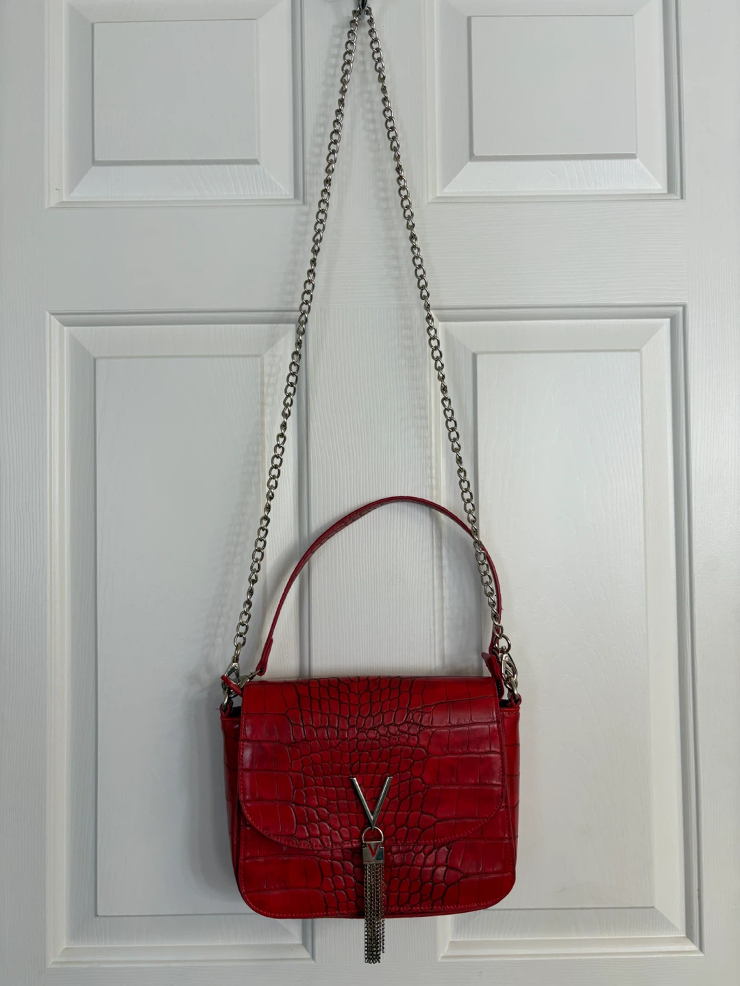 Valentino Audrey Croco-Embossed Shoulder Bag - photo 2