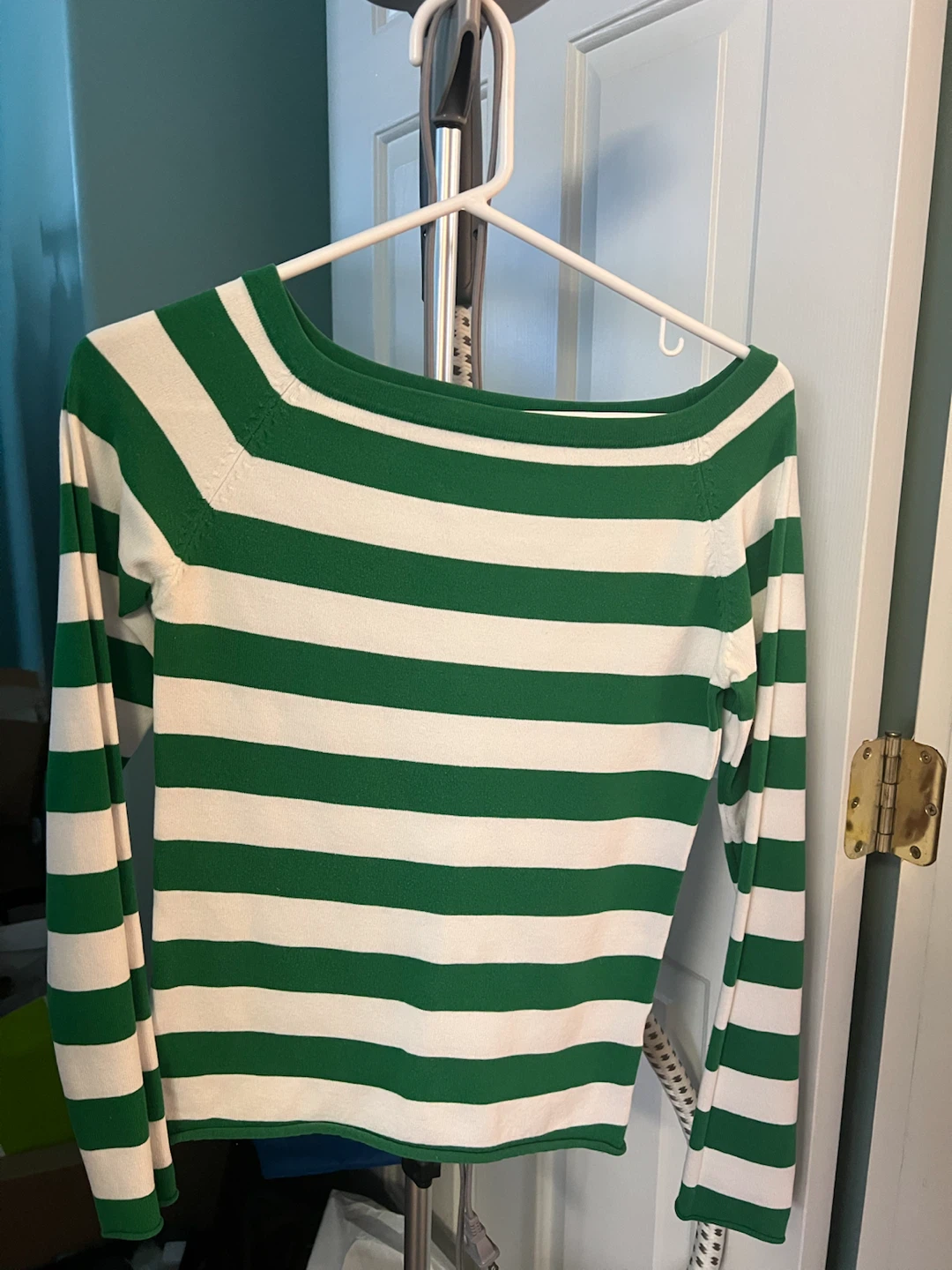 Striped long-sleeve knitwear top