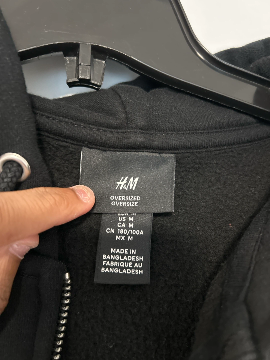 H&M Black Zip-Up Hoodie - photo 3