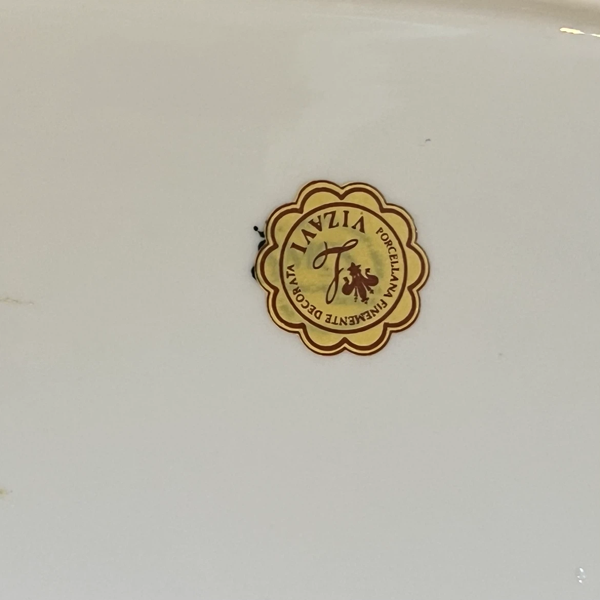 Vizavi 24 karat Gold Gilt Porcelain Serving Oval Floral Plate - photo 5