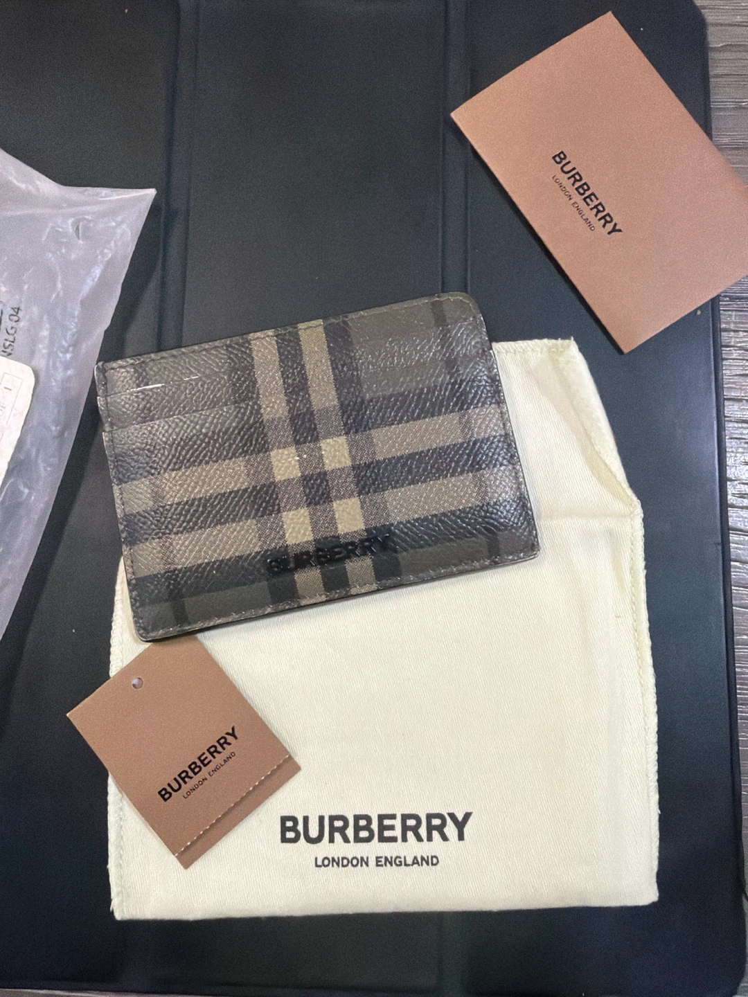 Burberry Haymarket Check Card Holder