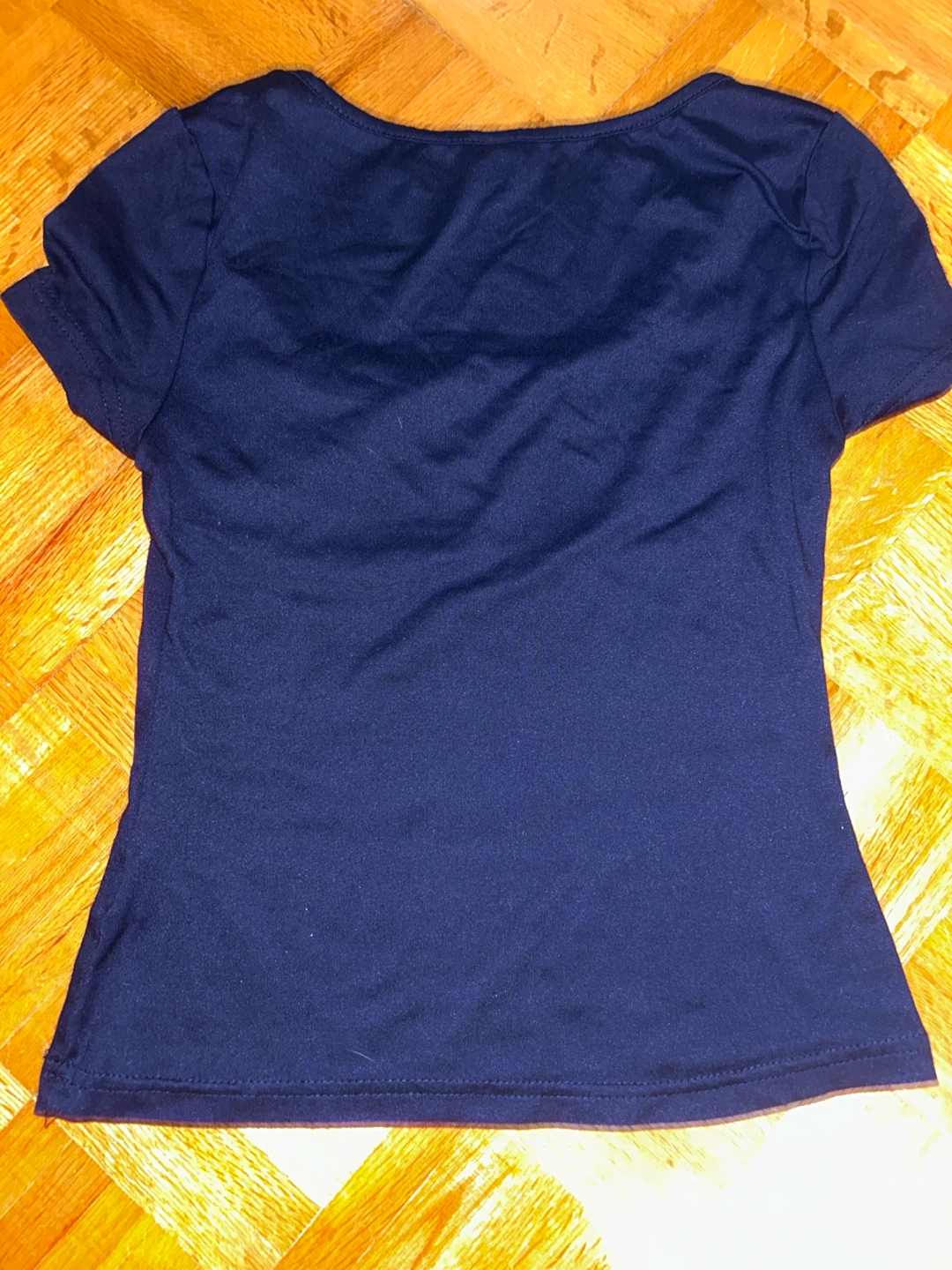 Navy Blue Short-Sleeve Top - photo 2