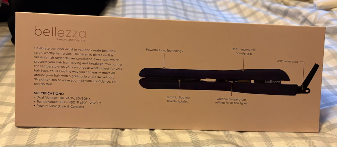 ✨✨Bellezza 1.25" Navy Flat Iron - photo 2