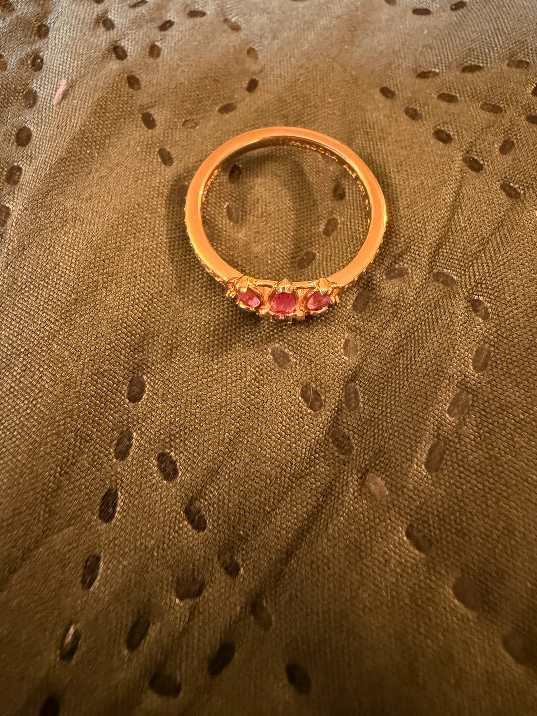 Pandora Rose Gold Tiara Ring with Pink Stones