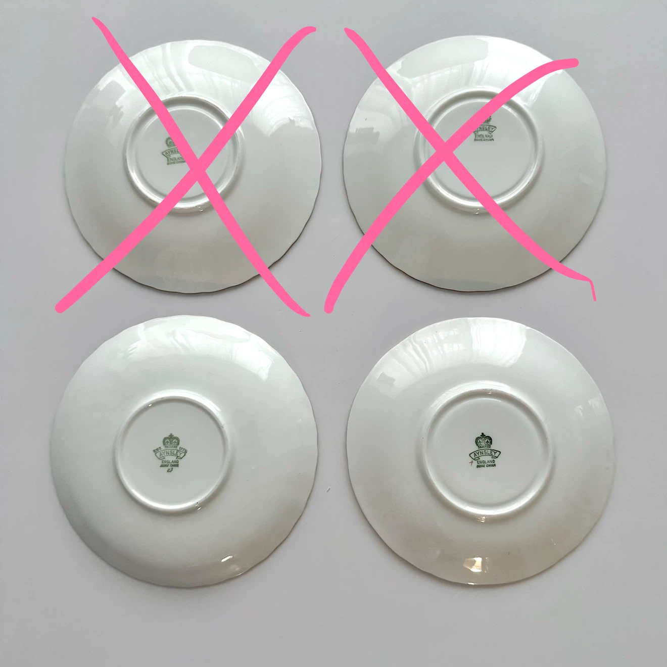 Aynsley replacement high-end solid colour saucers - photo 2