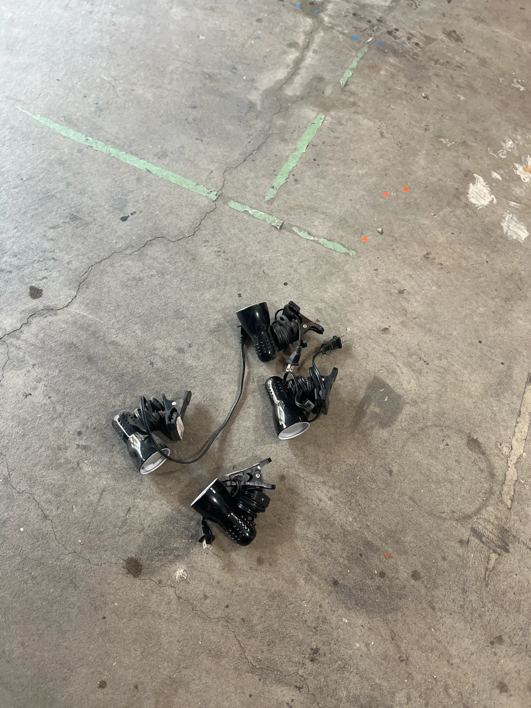Set of 4 Black Clip-On Lights