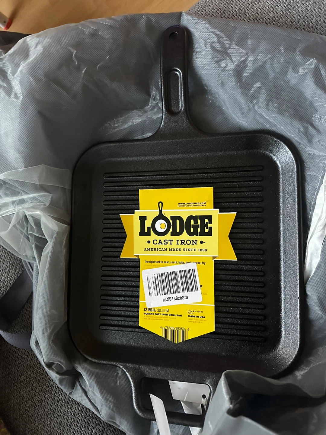Lodge 12 Inch Square Cast Iron Grill Pan