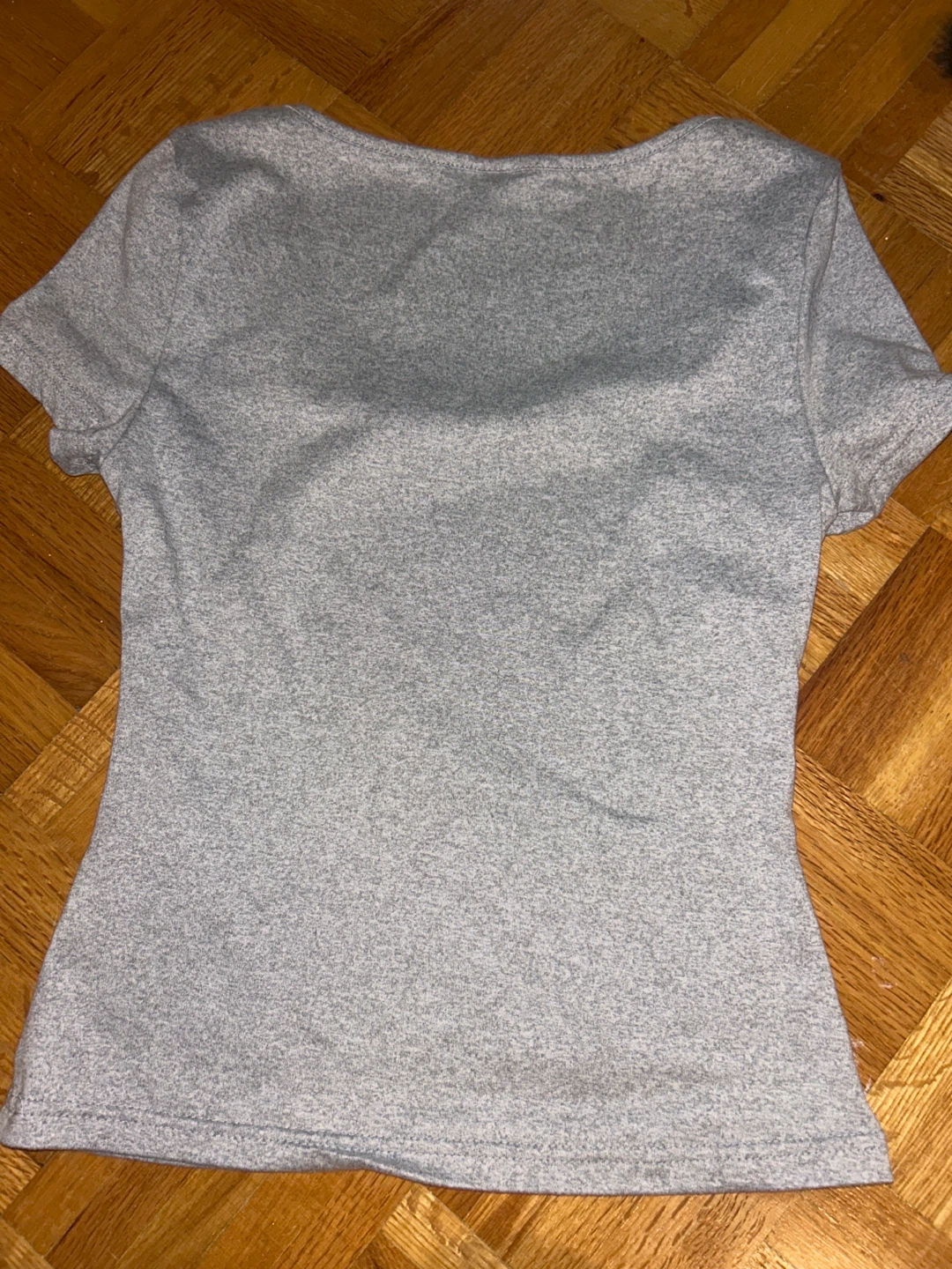 SHEIN Grey Square Neck T-Shirt - photo 2