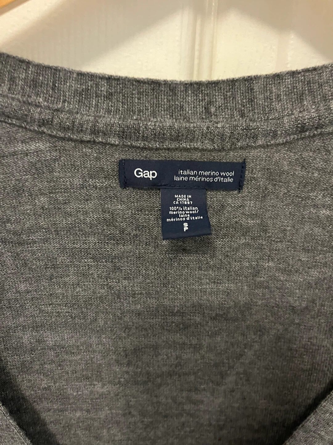 GAP Italian Merino Wool Cardigan - Grey - photo 2
