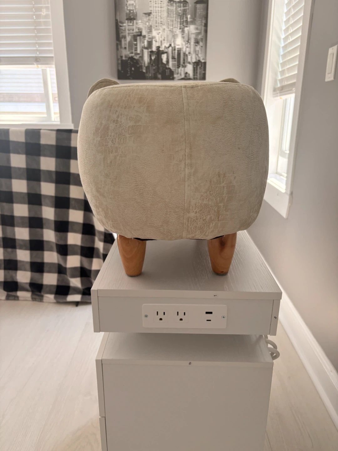 Elephant Footstool Ottoman - photo 5