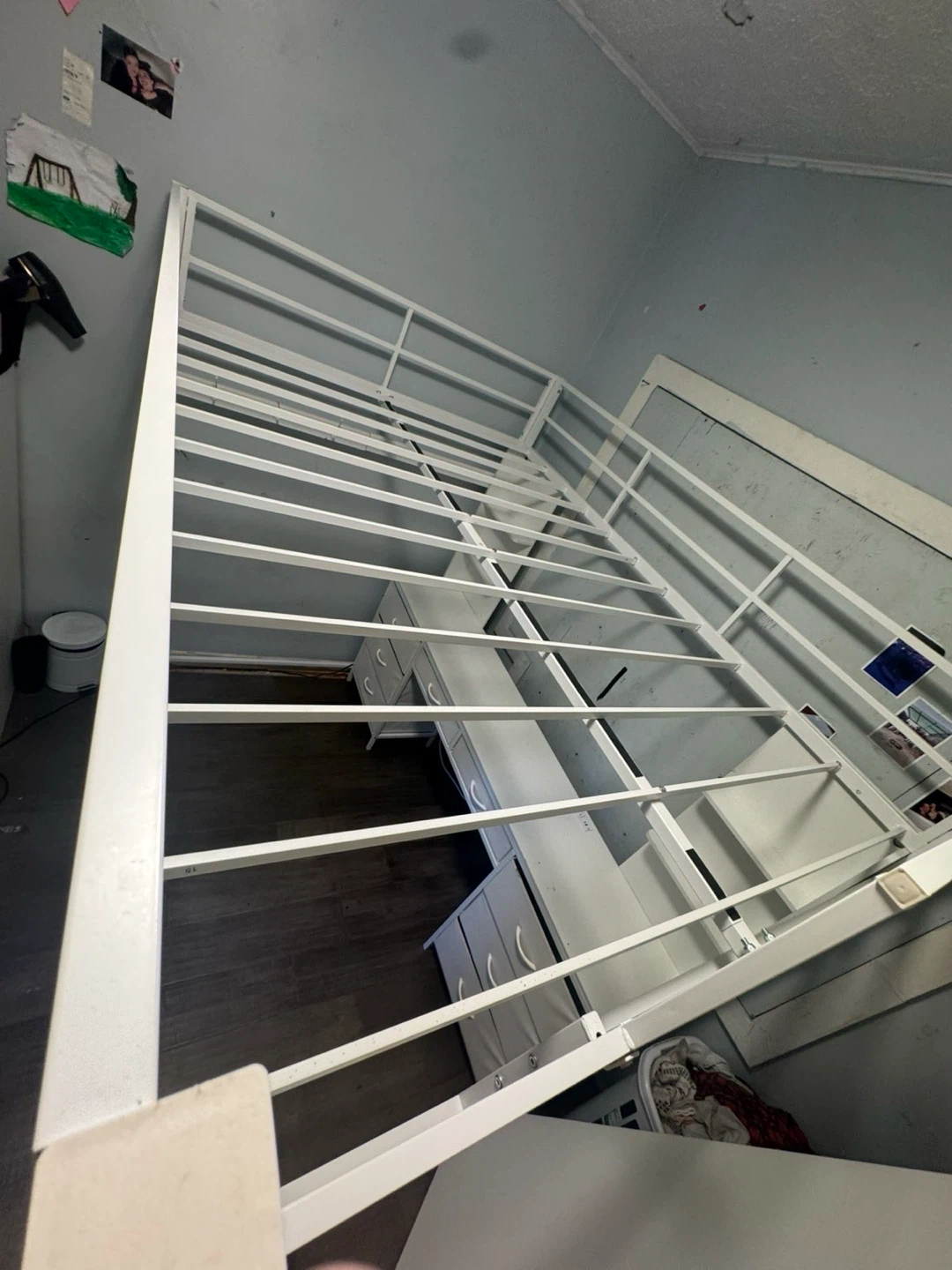 Loft double bed with desk $200 - photo 2