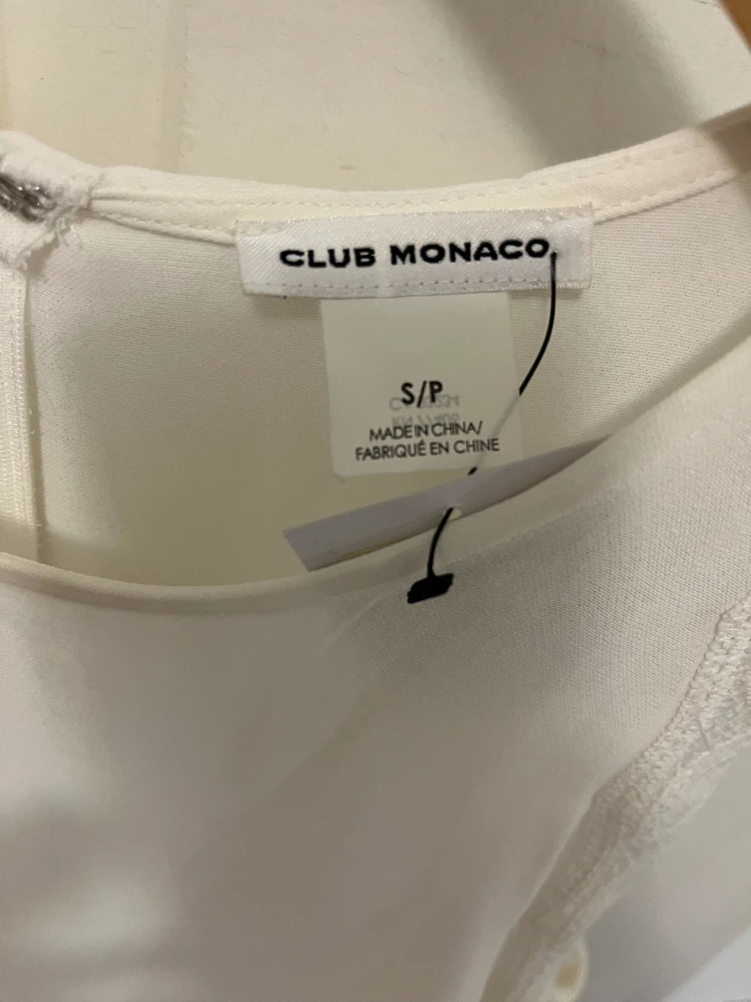 Club Monaco Women's White Sleeveless Top with Lace Detail - photo 3
