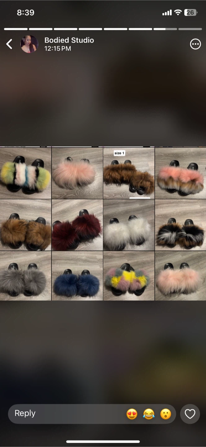 Bodied Studio Fur Slides