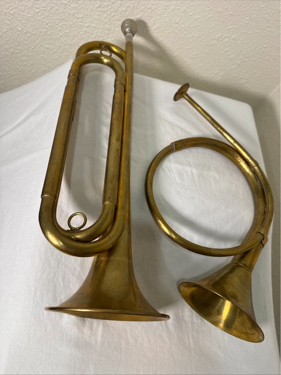 Vintage Brass Bugle and Horn - photo 2