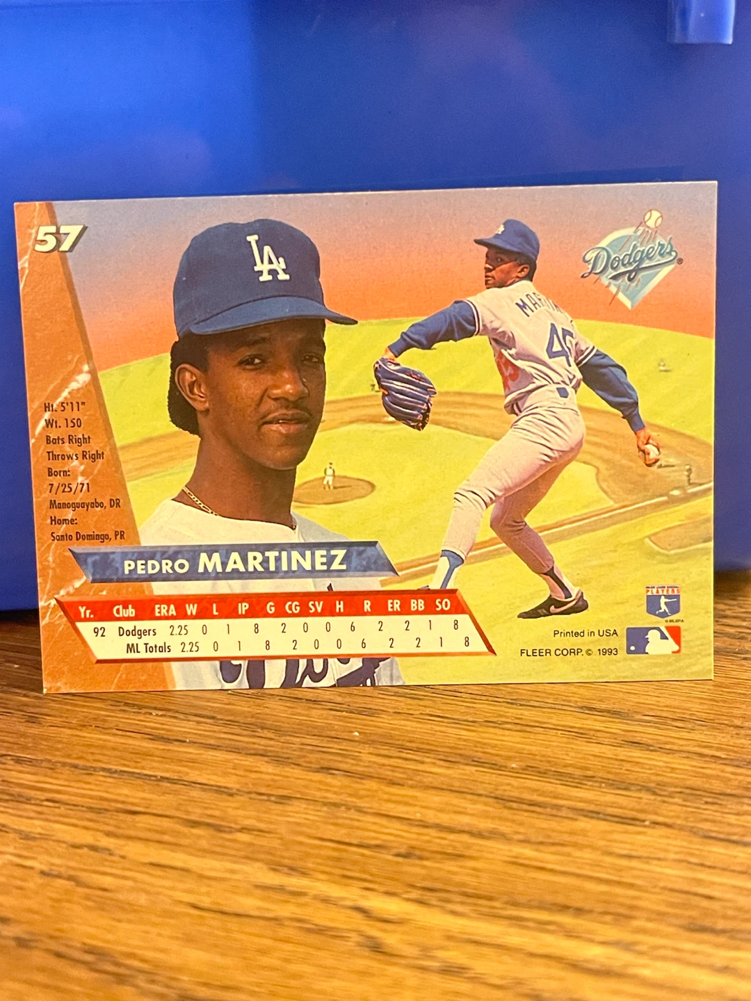 1993 Fleer Ultra Pedro Martinez Rookie Baseball Card - photo 2