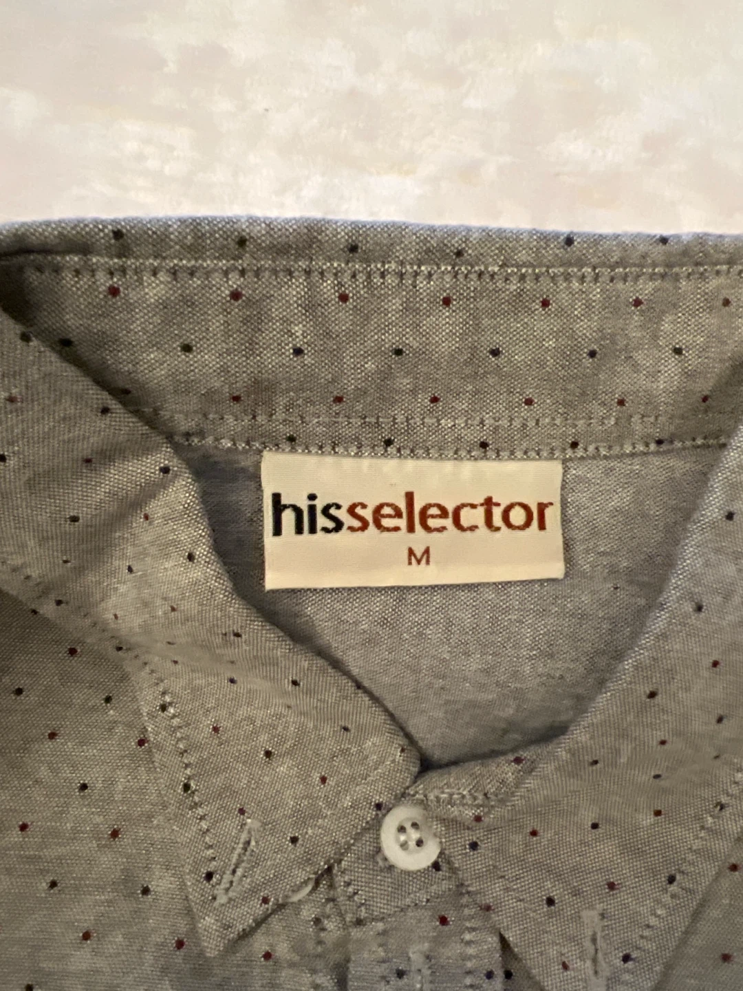 Hisselector Short Sleeve Button-Up Shirt - Grey - Size M - photo 2