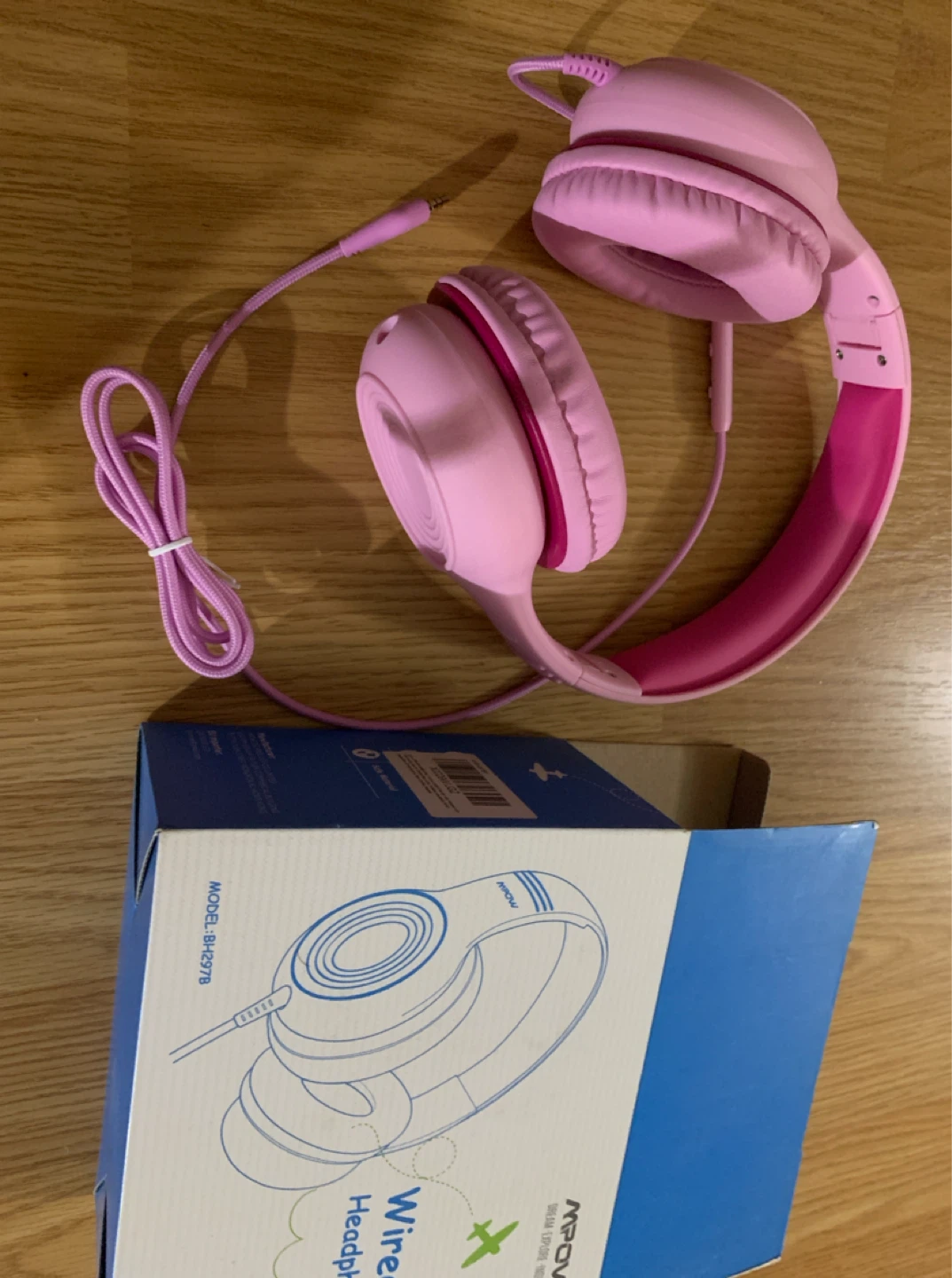 Mpow Wired Kids Headphones Pink