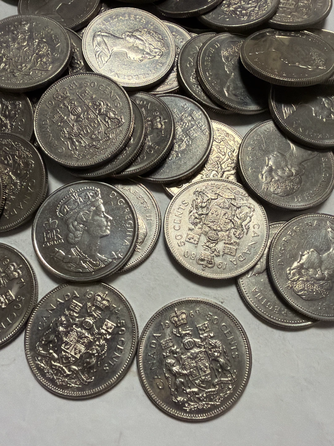 Collection of Canadian 50 Cent Coins