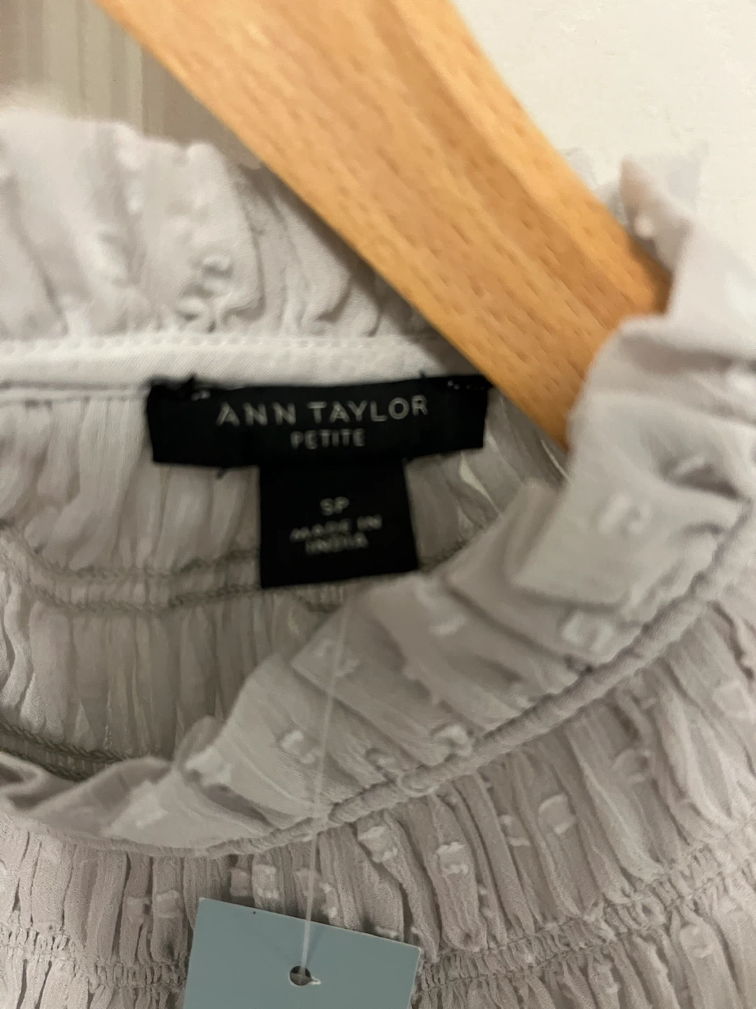 Ann Taylor Petite Smocked Mock Neck Blouse - photo 2