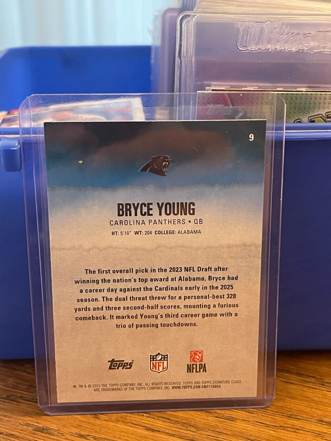 Topps Bryce Young 2025 NFL Draft Pick 1 Football Card - photo 2