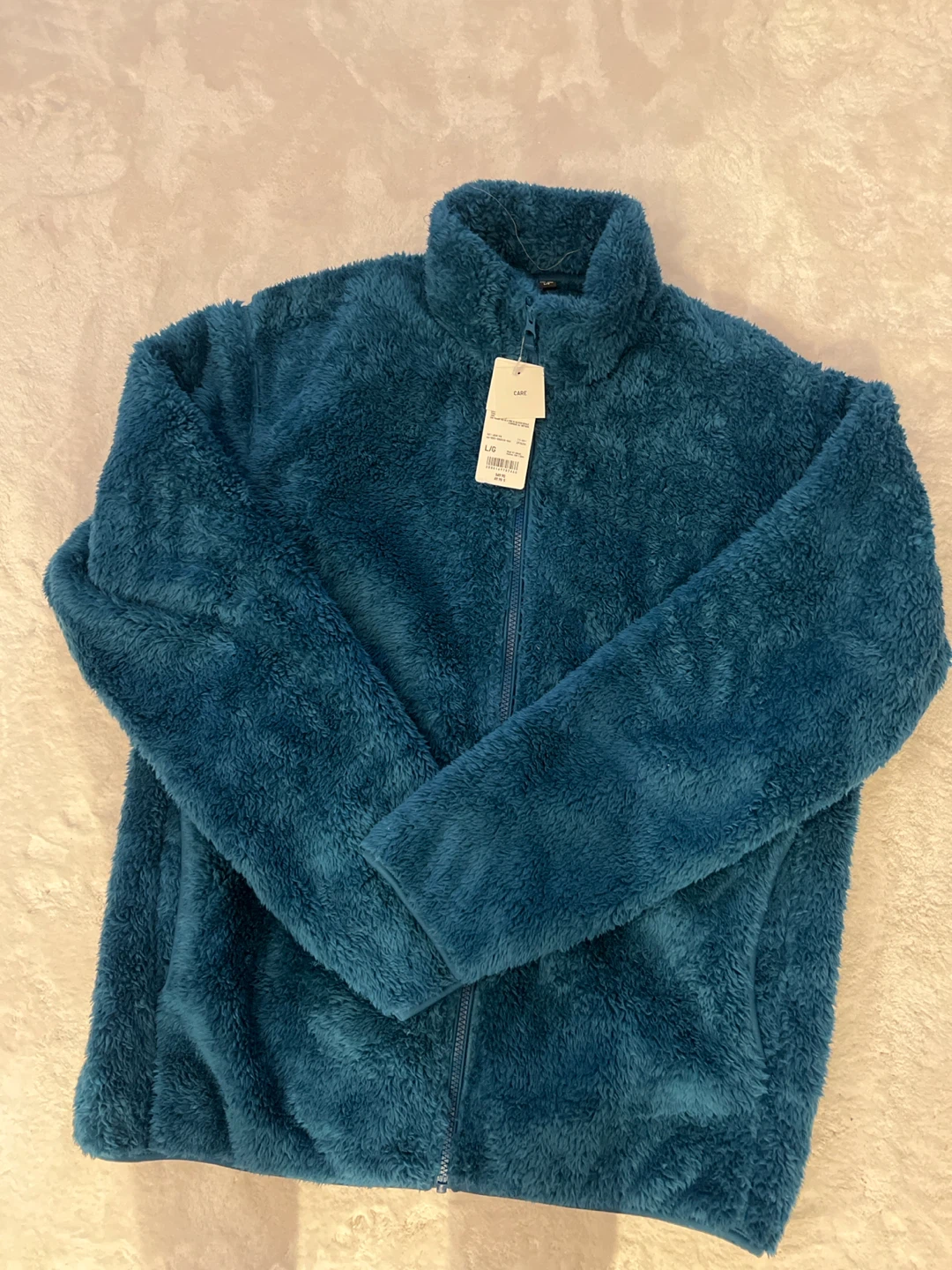 UNIQLO Fluffy Yarn Full-Zip Jacket - L/G - Blue