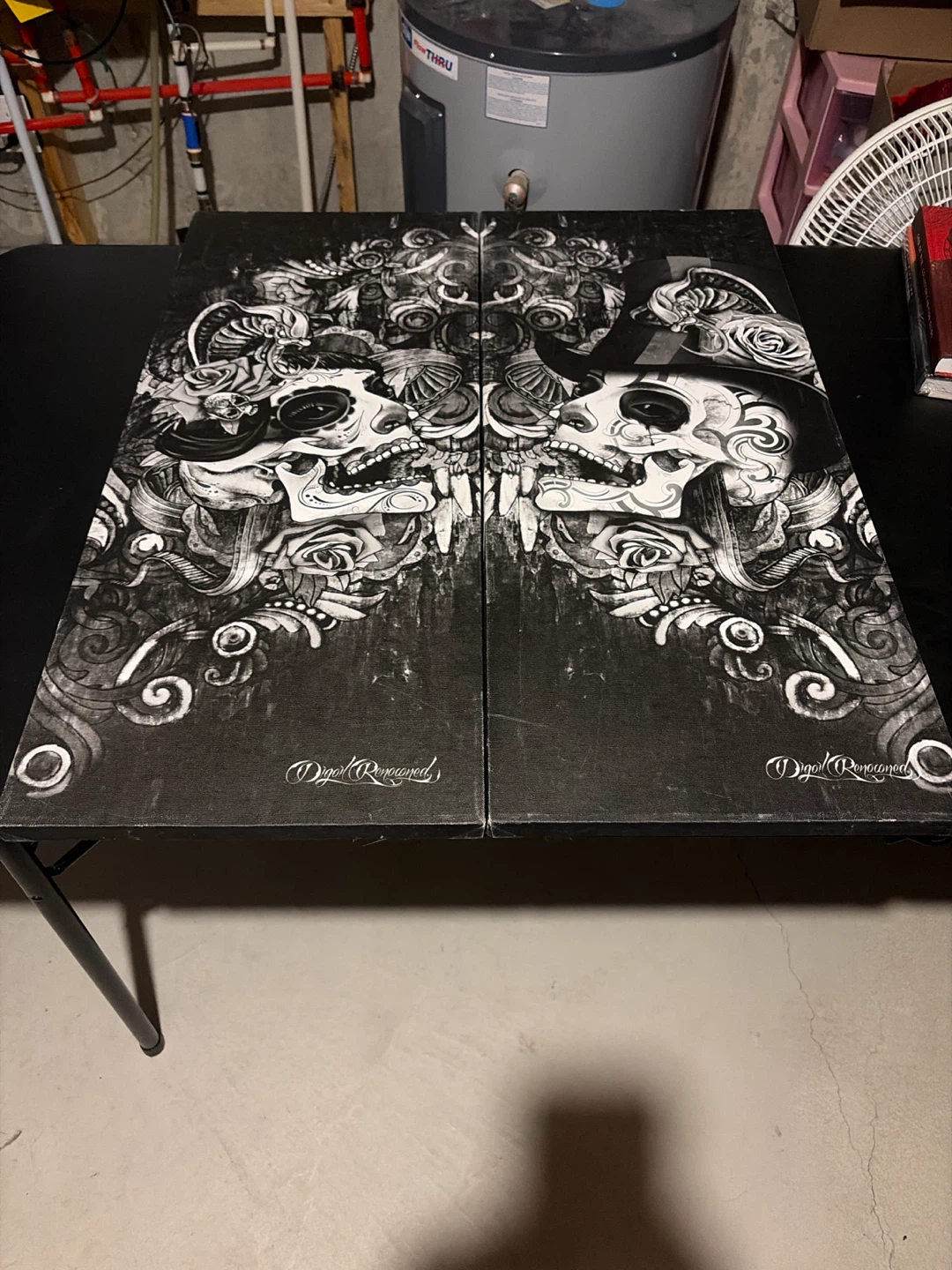 Diqol Ropacaned canvas paintings with Skulls Design