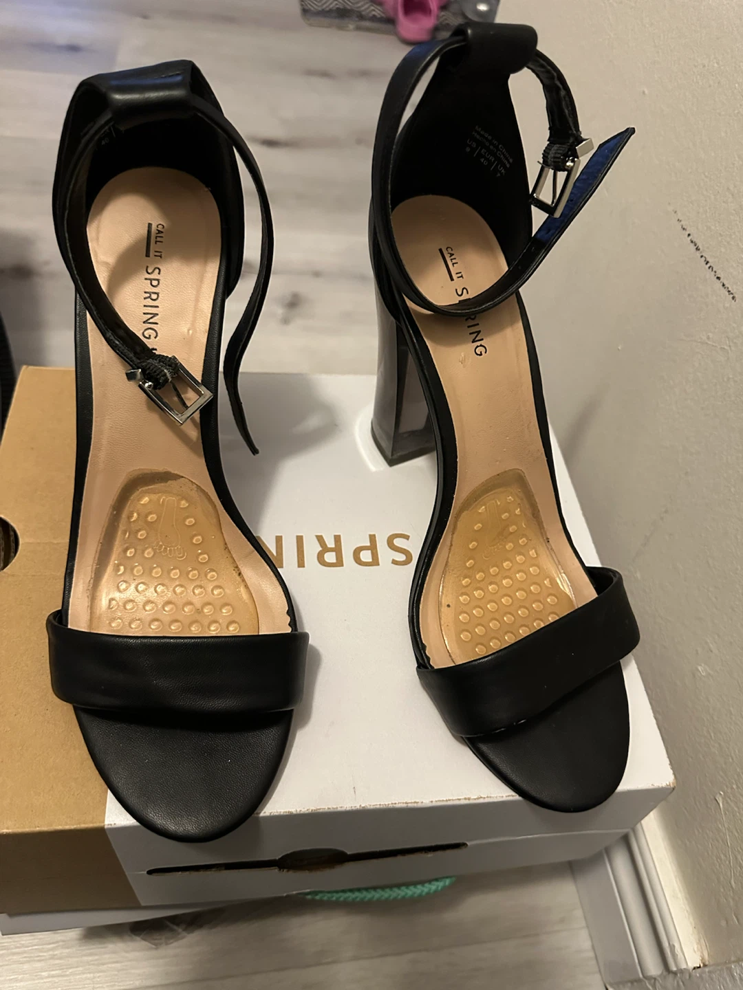Call It Spring Black Block Heel Sandals - photo 2