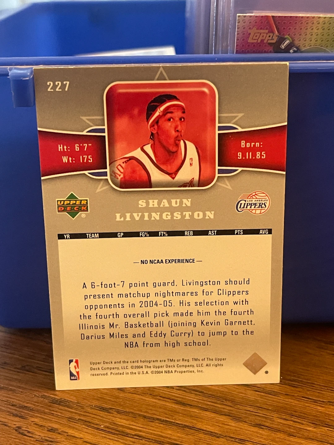 2004 Upper Deck Shaun Livingston Star Rookie Card - photo 2
