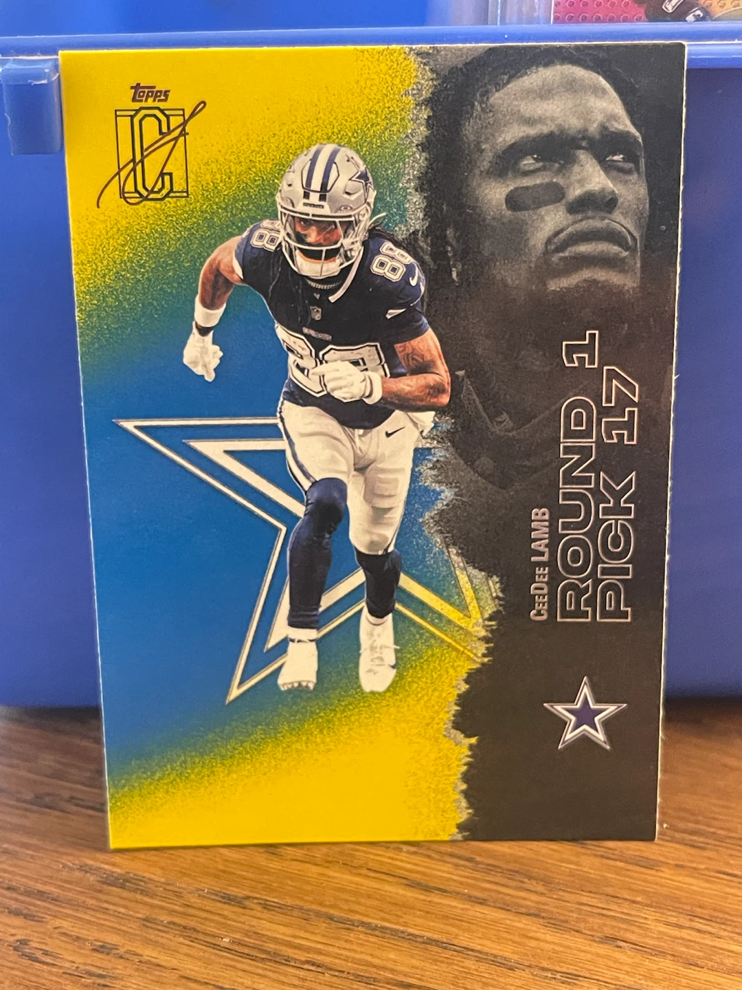 Topps CeeDee Lamb Dallas Cowboys Round 1 Pick 17 Football Card