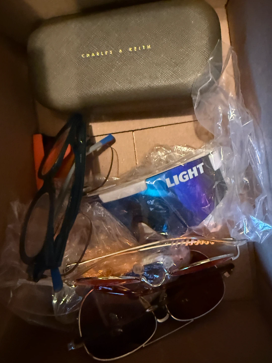 Assorted Sunglasses and Glasses Case
