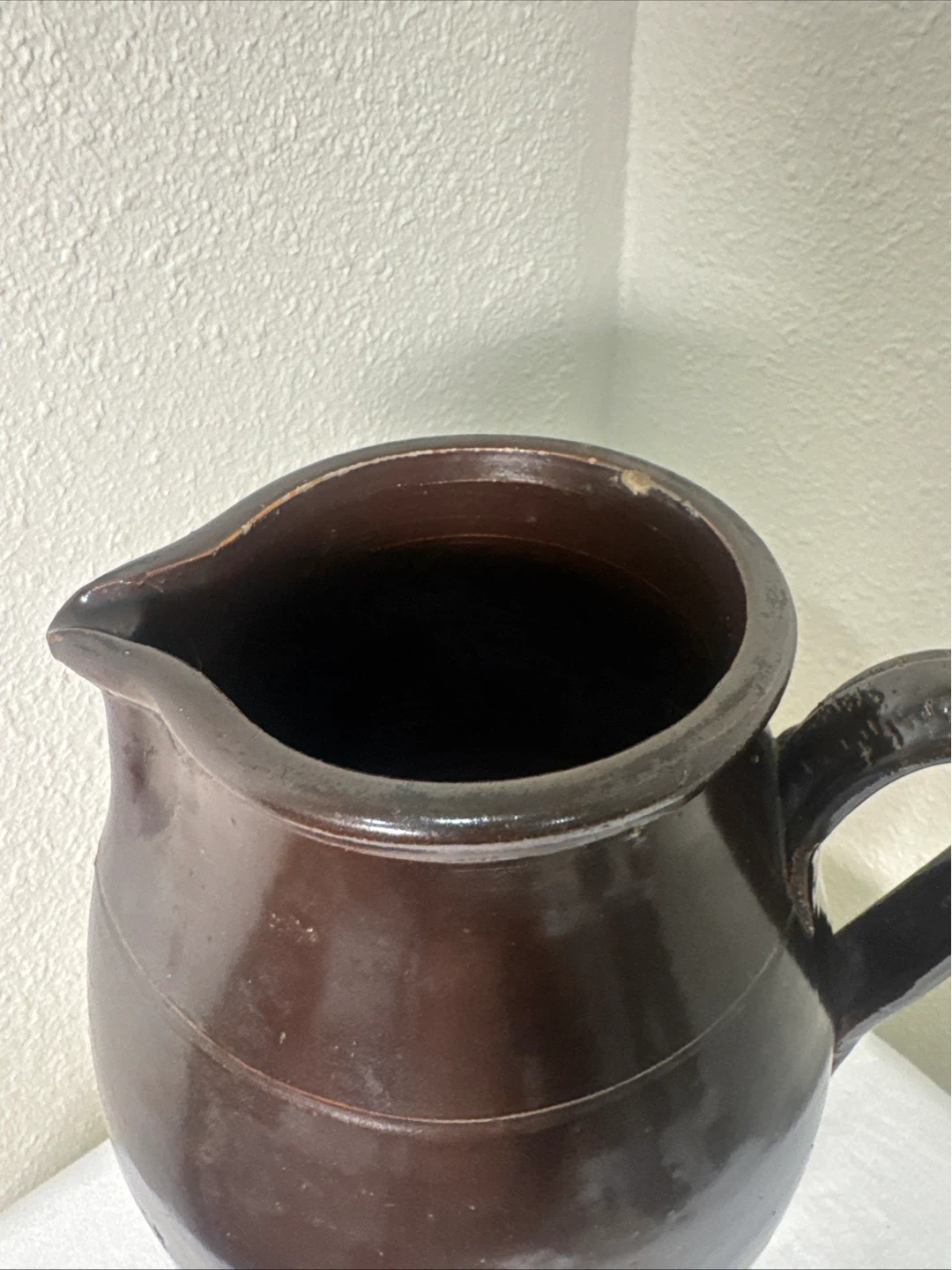 Vintage Brown Ceramic Pitcher Jug - photo 5