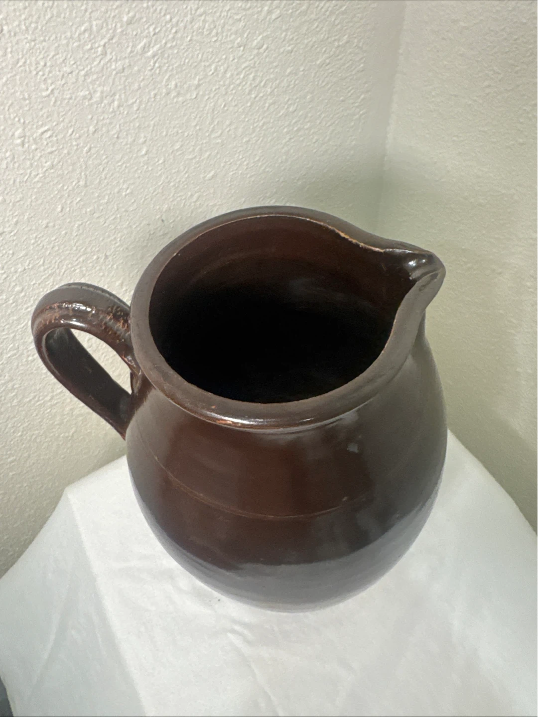 Vintage Brown Ceramic Pitcher Jug - photo 2