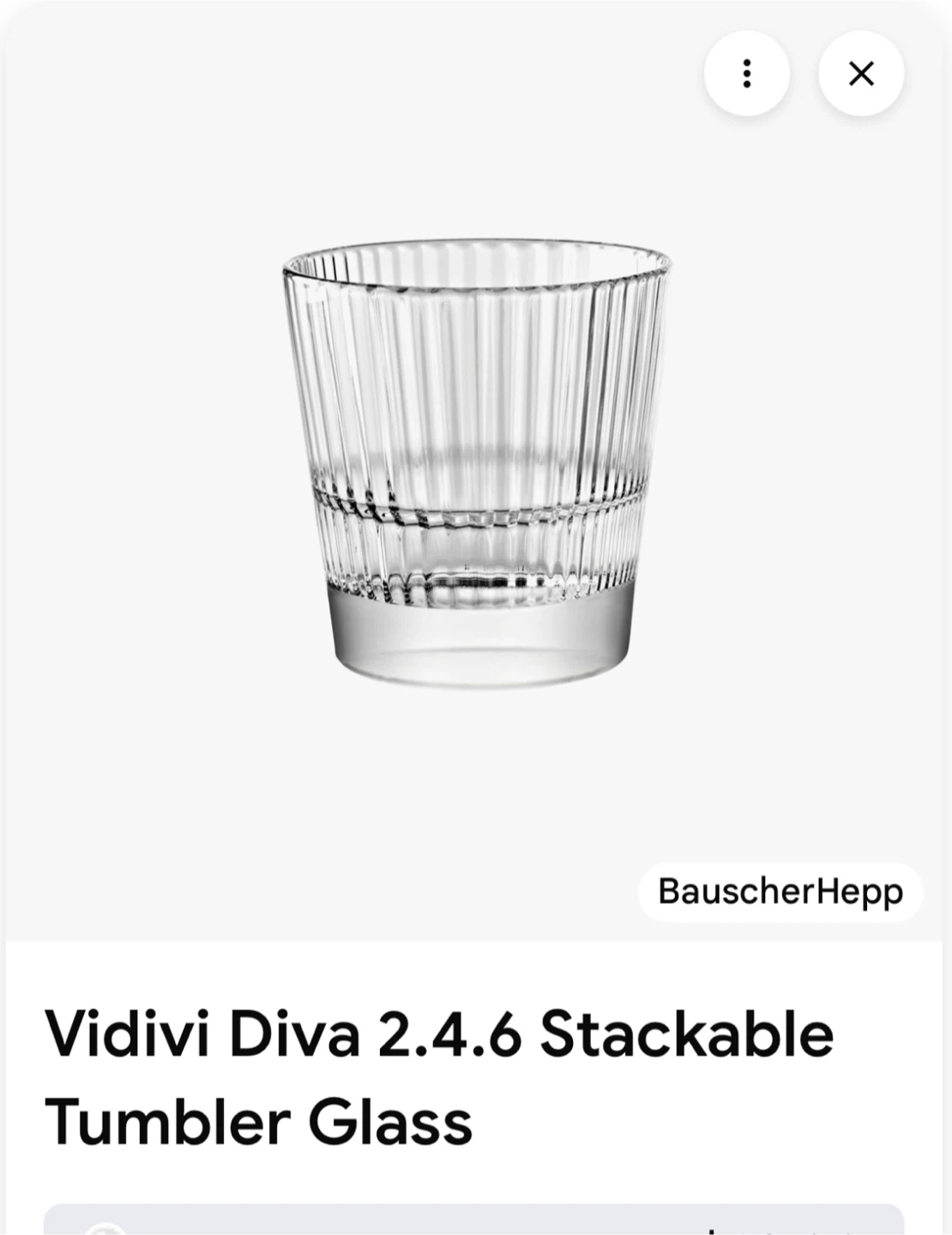 Vidivi Diva 2.4.6 Stackable Tumbler Glass - photo 2