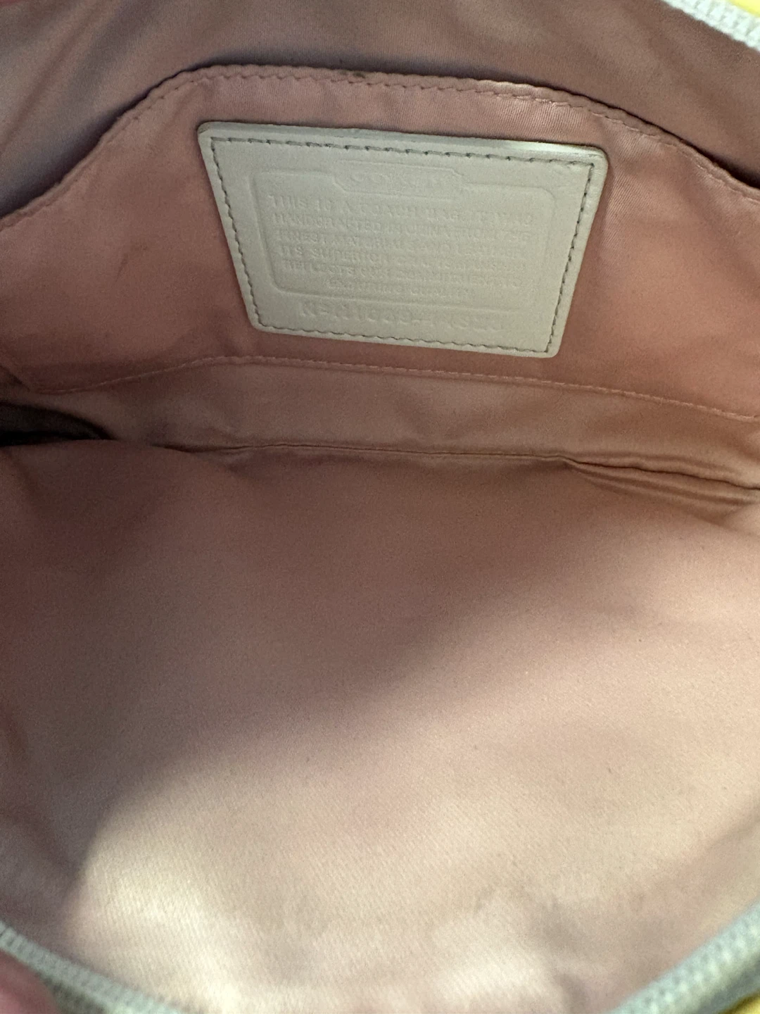 Coach Julia Op Art Perforated Leather Wristlet Clutch - photo 2