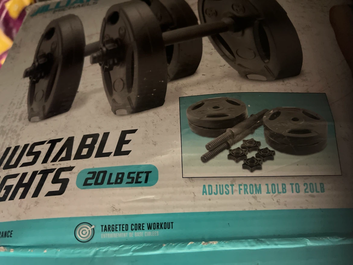 Adjustable Dumbbells 20 Lb Set