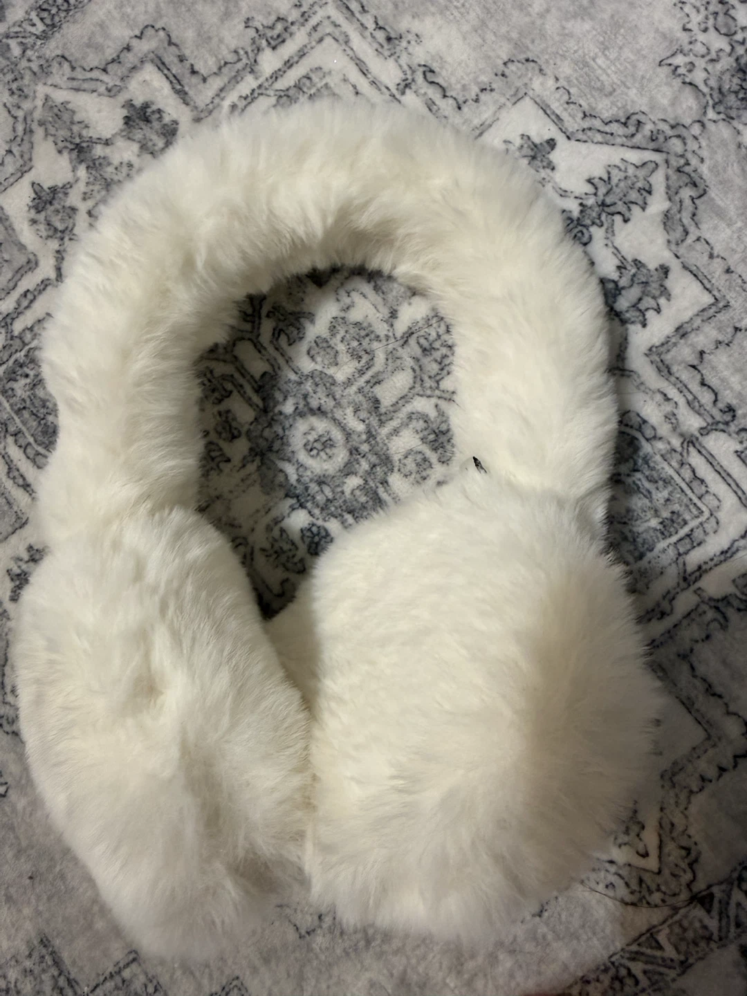 Aspen White Faux Fur Earmuffs